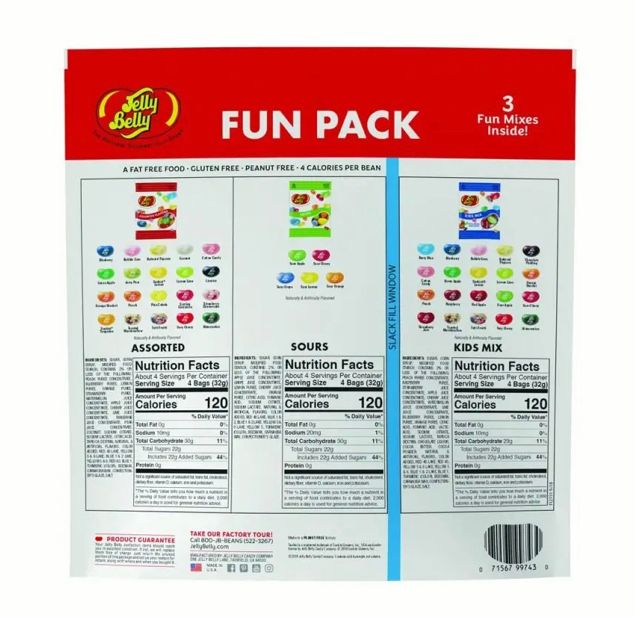 Jelly Belly, Assorted, Sours and Kids Mix Fun Pack Candy